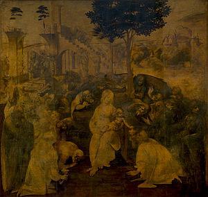 LEONARDO da Vinci Adoration of the Magi oil painting picture